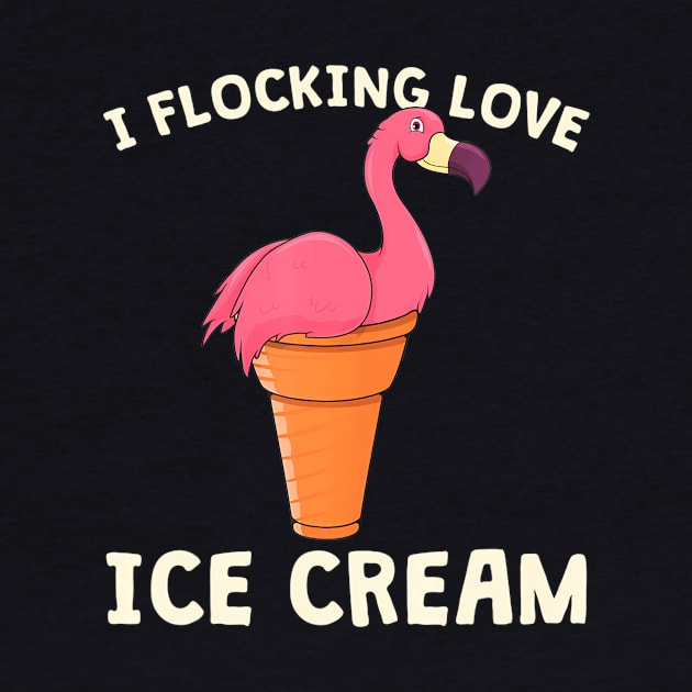 Pink Flamingo Ice Cream Cone Waffle Summer Love by mccloysitarh